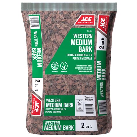 Ace Brown Western Bark Mulch 2 Cu Ft Ace Hardware