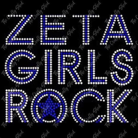 Zeta Girls Rock Rhinestone Transfer The Crafty Shed