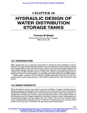 Fillable Online Source WATER DISTRIBUTION SYSTEMS HANDBOOK Fax Email