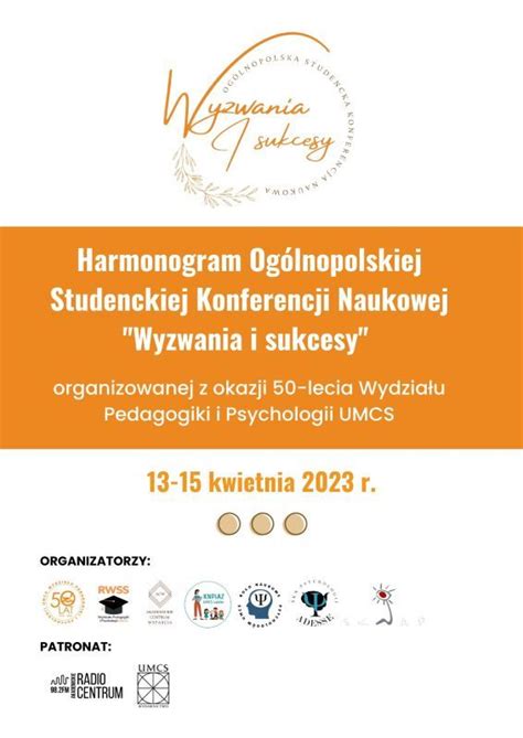 Ogólnopolska Studencka Konferencja Naukowa Wyzwania i sukcesy 2023