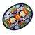 Mexican Talavera Ceramic Oval Serving Plate Raining Flowers NOVICA