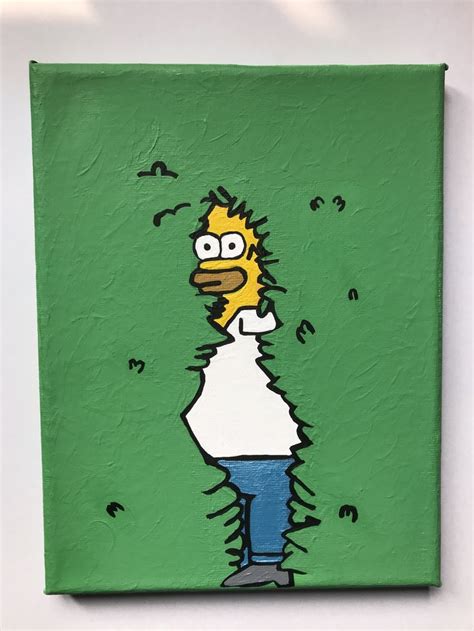 Homer Simpson Acrylic Painting | Homer simpson meme, Homer simpson, Homer