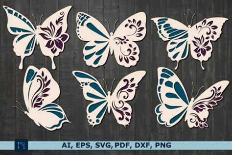 Layer 3D Butterfly Paper Cut SVG Bundle Graphic By NGISED Creative