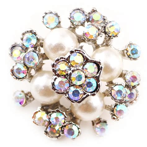 Aliexpress Buy 10pcs Lot Snap Jewelry Metal Charms Rhinestone