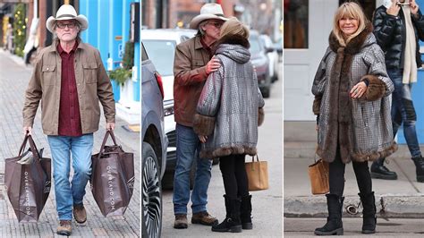 Kurt Russell Goldie Hawn Share A Kiss During Romantic Aspen Getaway After 40 Years Together