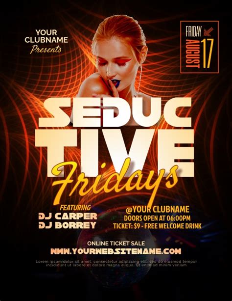 Seductive Fridays Party Flyer Template Postermywall