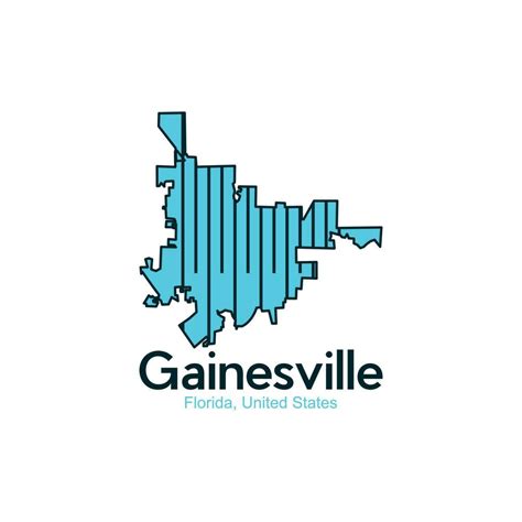 Map Of Gainesville Florida United States City Modern Logo 24032037