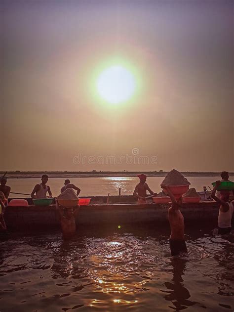 Sunset At Ganga Sagar Island Editorial Photo Image Of Sagar