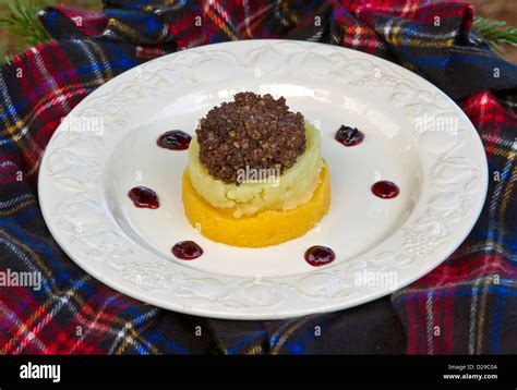 Traditional Scottish Haggis presented in modern way Stock Photo - Alamy