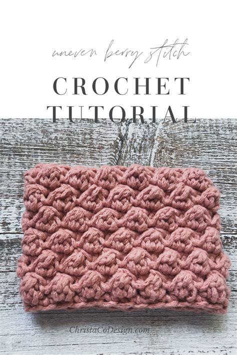 Uneven Berry Stitch Crochet Photo Tutorial Simple Sewing Tutorial