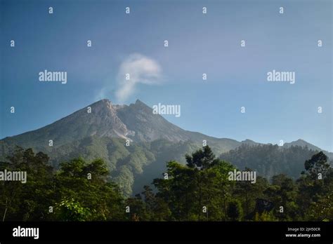 Mount Merapi At Yogyakarta Indonesia Mount Merapi Is An Active