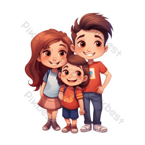 Siblings In A Cartoon Art Style PNG Images | PNG Free Download - Pikbest