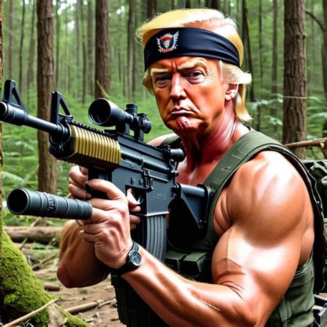 Create Me A Picture Of Donald Trump In Rambo Steals By Sascha Rettberg