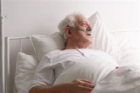 Man Dying In Hospital Bed Stock Image Image Of Moments