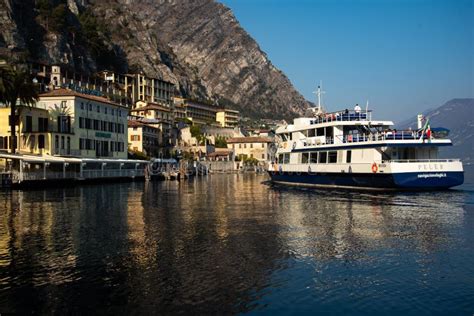 Lake Lago Garda Italy Town Of Limone Del Garda Lakeside Resort