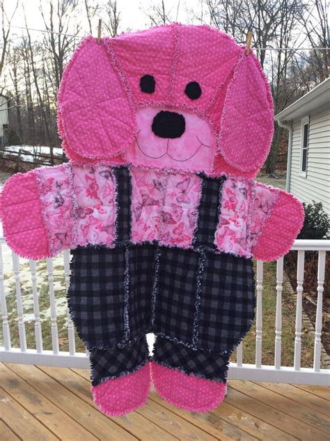 Pink Teddy Bear Rag Quilt Pattern