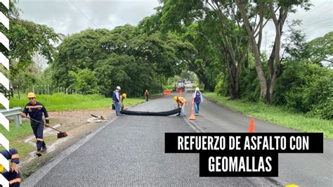 Refuerzo de Asfalto con Geomallas Instalación de Geosintéticos YouTube