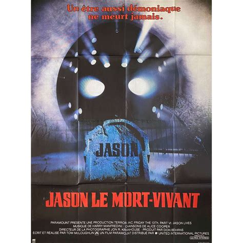 Friday The 13th Part Vi Jason Lives French Movie Poster 47x63 In 1986