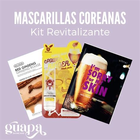 Mascarillas Coreanas Kit Revitalizante Guapa Skincare