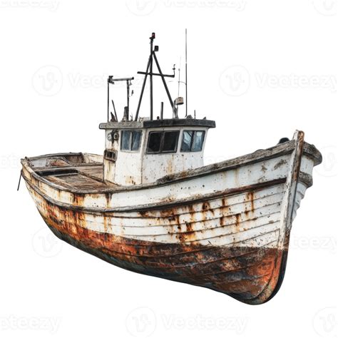 Old Fishing Boat Docked Near The Shore At Sunset 49240628 Png