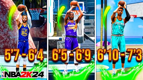 BEST JUMPSHOTS For EVERY HEIGHT THREE POINT RATING In NBA 2K24 SEASON