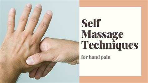 Diy Self Massage For Hand Pain Relief Youtube