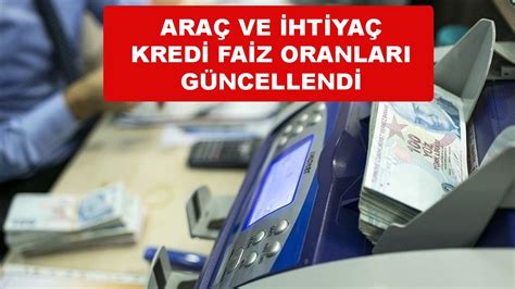 Araba ve tüketici kredi faiz oranları değişti Son Haberler