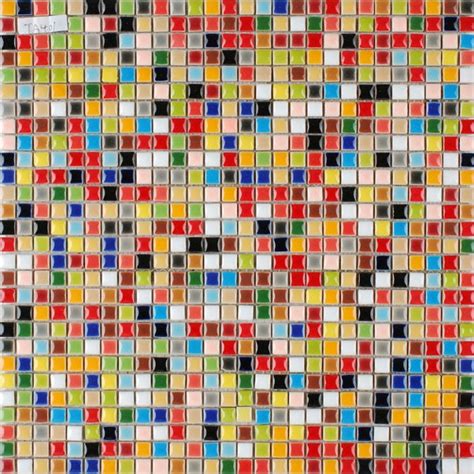 Glaze Porcelain Mosaic Tile Colorful Kitchen Wall Tiles Small Ceramic