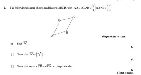 Solved The Following Diagram Shows Quadrilateral ABCD With Chegg