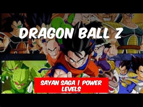 Dragon Ball Z Saiyan Saga Power Levels YouTube