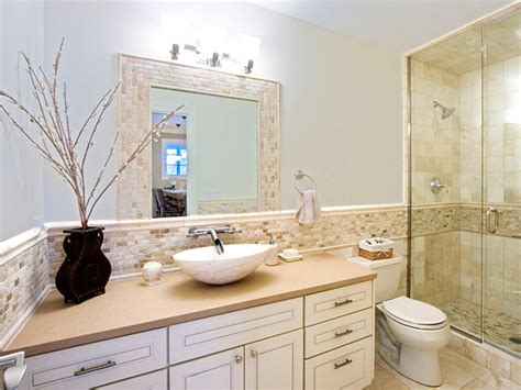 Bathroom in beige tile. Part 1 – FTD Company, San Jose, California