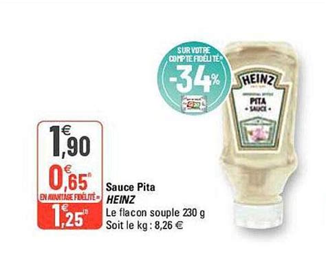 Offre Sauce Pita Heinz Chez G