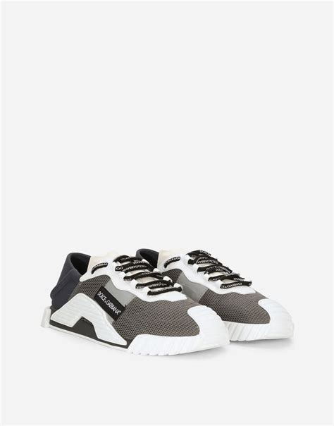 Ns1 Slip On Sneakers In Mixed Materials In Grey For Men Dolceandgabbana® Us