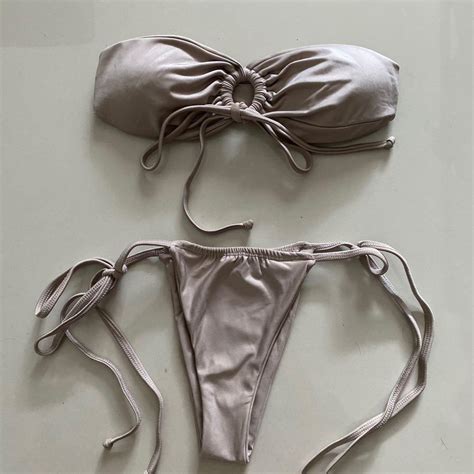 Customized String Bikini In Nude Color Women S Fashion Swimwear