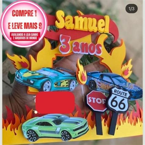 Arquivo De Corte Topo De Bolo Hot Wheels Studio Elo