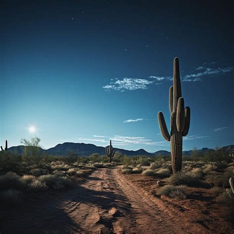 Un Deserto Con Un Paesaggio Desertico E Un Paesaggi Desertico Con Un