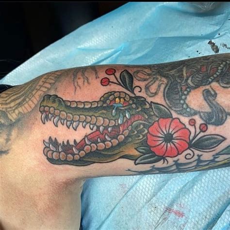 Crocodile Skull Tattoo