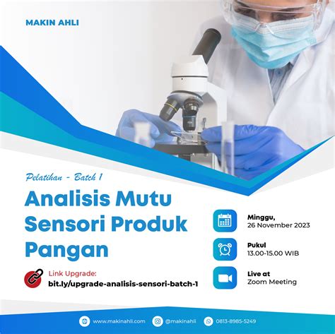 Analisis Mutu Sensori Produk Pangan Batch Upgrade Premium Makin Ahli