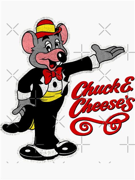 Vintage Distressed Chuck E Cheese S Retro Sticker For Sale By