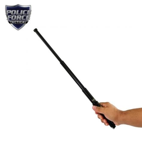 Police Force Black Steel Automatic Expandable Baton 21” Guerrilla