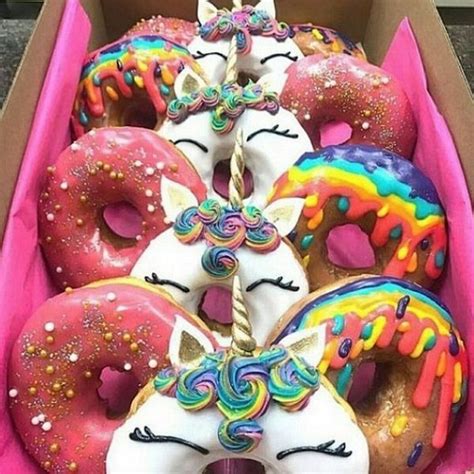 Yummy Unicorn Donuts Yes Please Unicorn Donuts Cute Desserts