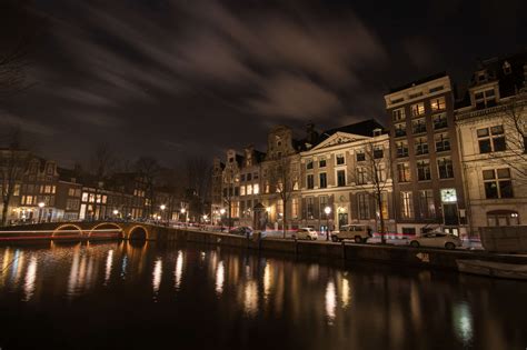 amsterdam, bridge, canal, dark, dutch, lights, netherlands, night ...