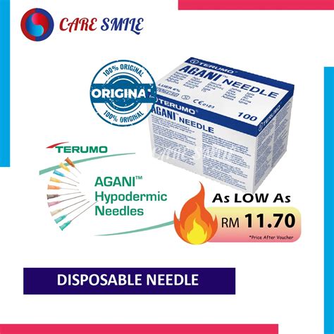 TERUMO Needle Sterile AGANI 100 S Syringe Jarum Picagari 21G 23G