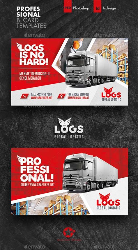 Logistics Business Card Templates Business Card Template Design