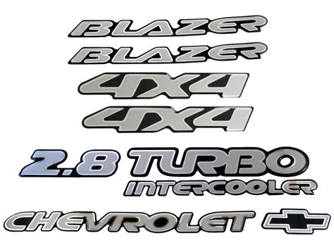 Emblemas Adesivos Blazer X Turbo Intercooler E Chevrolet