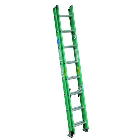 Shop Werner Fe2000 Fiberglass 16 Ft Type 2 225 Lbs Capacity Extension Ladder At