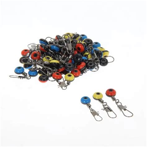 60Pcs/lot Fishing Swivels 7KG 9KG 13KG test snap swivel S M L Size Fishing Tackle Running Ledger ...