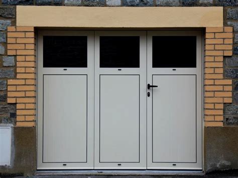 Porte De Garage Pliante 3 Vantaux Pvc