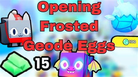 SPENDING 15 EMERALD BARS ON FROSTED GEODE EGGS Roblox Pet Simulator 99