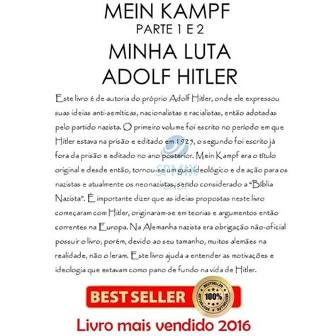 Minha Luta Mein Kampf Livro Adolf Hitler Volume 1 R 24 40 Em Mercado